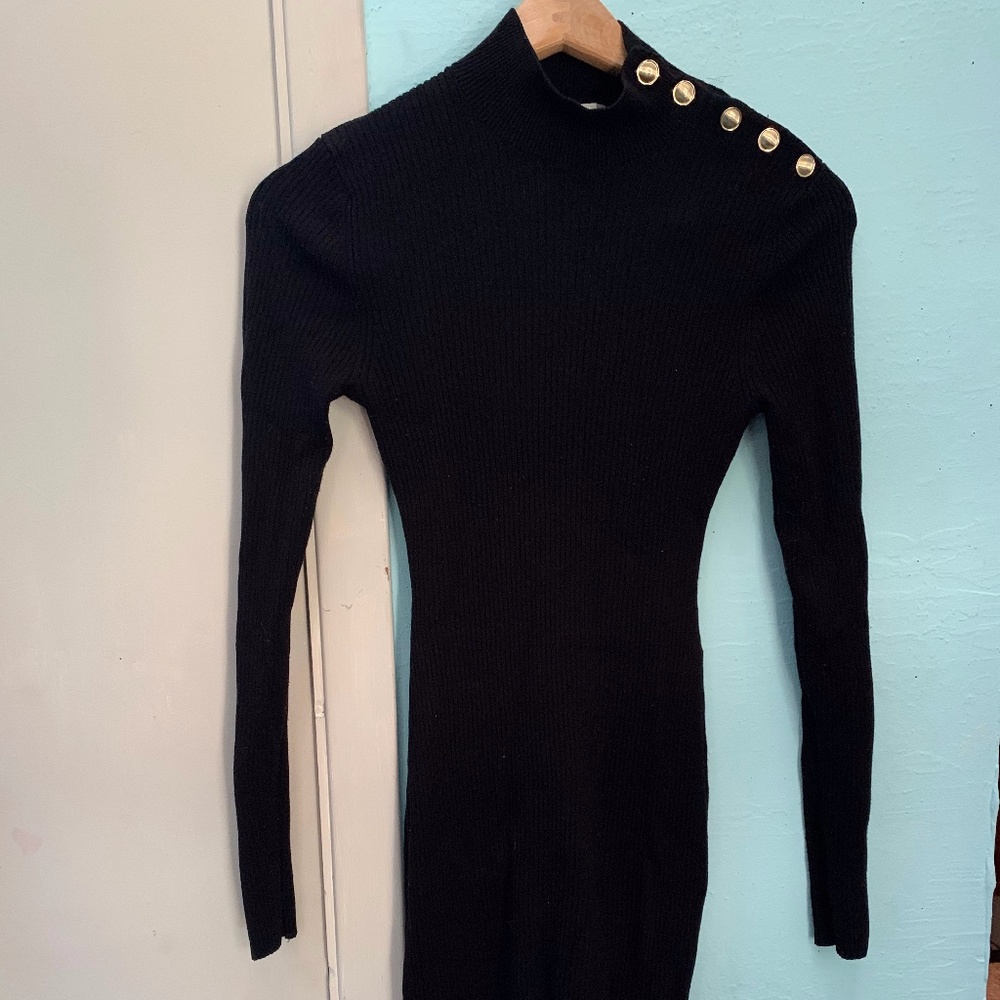 H&M Black Long Sleeve Small Dress